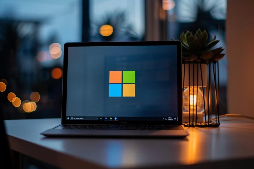 comprar ações da Microsoft, imagem de um notebook